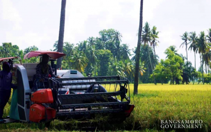 <p>Rice combine harvester (File photo)</p>