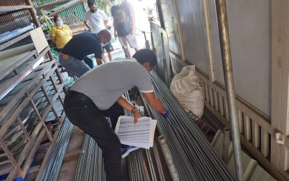 <p><strong>INSPECTION</strong>. The Department of Trade and Industry (DTI) intensifies its monitoring of substandard construction materials. Romeo Eusebio Faronilo, chief of Consumer Protection Division (CPD) of DTI-Nueva Ecija, said on Monday (Feb. 22, 2021) they inspected a total of 28 hardware stores in the province last January to check on the presence of approved Philippine Standard (PS) or Import Commodity Clearance (ICC) marks on the products under "mandatory certification"<em>. (Contributed photo)</em></p>