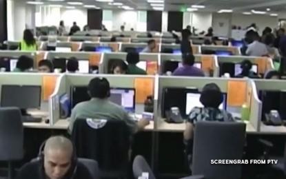 <p><strong>BPO JOBS</strong>. The business process outsourcing (BPO) industry has remained one of the top employers in the country. BPO jobs are the most available vacancies in an online job fair organized by the Public Service Employment Office in Cebu City on Wednesday (Feb. 24, 2021).<em> (Image courtesy of PTV)</em></p>