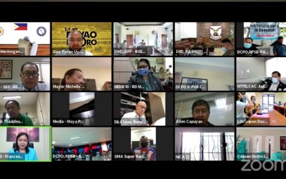 <p>Screengrab of the virtual launching of the  Barangay Development Program on Wednesday (Feb. 24, 2021), participated by Davao Region's local chief executives and heads of regional and national government agencies. Davao City is set to receive PHP1.6 billion under the program.</p>