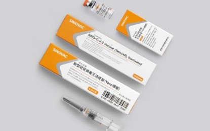 <p>Sinovac Covid-19 vaccine. <em>(Photo courtesy of Chinese Embassy in Manila)</em></p>