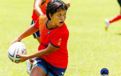 <p><strong>AMBASSADRESS.</strong> Acee San Juan during the 2017 Southeast Asian Games. The Philippine Rugby Football Union (PRFU) on Thursday said San Juan, a longtime member of Lady Volcanoes, was named "Unstoppable Ambassador" by Asia Rugby.<em> (Photo courtesy of PRFU)</em></p>