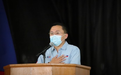 <p><strong>CONFIDENCE BOOSTER. </strong>Senator Bong Go supports suggestions to include public officials in the vaccination program priority list. In an interview during the launch of the 102nd Malasakit Center in Angeles City, Pampanga on Thursday (March 4, 2021), Go said the public’s confidence in the safety of vaccines will rise if they see their local officials getting inoculated.<em> (PR)</em></p>