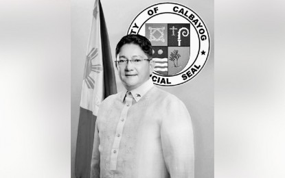 <p><strong>SLAIN MAYOR</strong>. Calbayog City Mayor Ronaldo Aquino who died in a shooting at the city’s Laboyao Bridge in Lonoy village on Monday (March 8, 2021). Officials in Samar province on Tuesday (March 9, 2021) condemned the shooting of the mayor as they called for a thorough investigation of the bloody incident.<em> (Photo courtesy of Calbayog local government)</em></p>