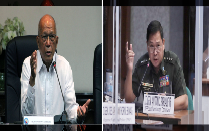 <p>Defense Secretary Delfin Lorenzana (left) and Southern Luzon Command chief, Lt. Gen. Antonio Parlade Jr., (right) <em>(File photos)</em></p>
