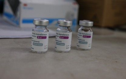 <p>Vials of the Astra-Zeneca vaccine <em>(Photo courtesy of PNP-PIO)</em></p>