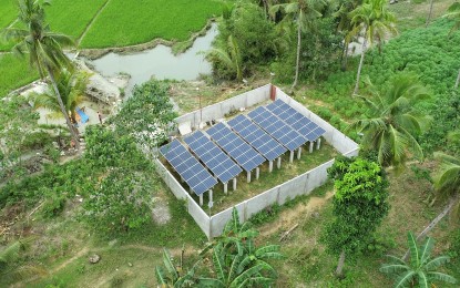 <p><br /><strong>SOLAR-POWERED IRRIGATION</strong>. A solar-powered irrigation project in San Miguel, Leyte in this undated photo. The National Irrigation Administration (NIA) said on Tuesday (March 16, 2021) that it is currently building four solar-powered irrigation systems (SPIS) in Leyte and Samar provinces to ensure sufficient water supply in rain-fed rice farm areas. <em>(Photo courtesy of NIA)</em></p>