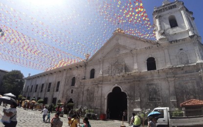 <p><strong>NATIONAL TREASURE</strong>. This January 2019 photo shows the facade of the Basilica Minore del Sto. Niño de Cebu in Cebu City. Declaration of the Minor Basilica as "National Cultural Treasure" will be done on April 14, 2021 as part of the celebration of 500 years of Christianity in the Philippines<em>. (PNA file photo by John Rey Saavedra)</em></p>