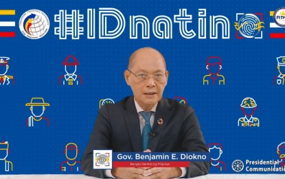 <p><strong>SECURITY CHECK.</strong> Bangko Sentral ng Pilipinas (BSP) Governor Benjamin Diokno assures on Friday (March 19, 2021) that the national ID system recognizes and adheres to security specifications. The Philippine Statistics Authority has a memorandum of agreement with BSP for the production of 116 million blank cards with security features for the national ID. <em>(Screengrab)</em></p>