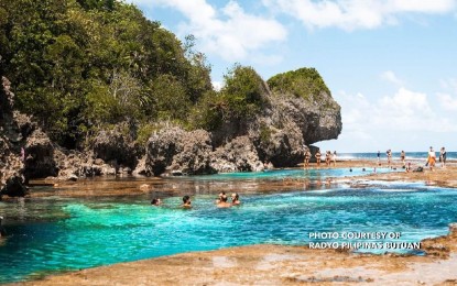 <p>Magpupungko Rock Formation in Siargao Island <em>(Photo courtesy of Radyo Pilipinas Butuan)</em></p>