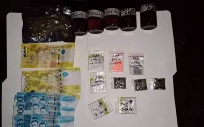 <p><strong>SEIZED ILLEGAL DRUGS.</strong> Some PHP191,000 worth of illegal drugs and marked money were seized from two suspected drug peddlers in a buy-bust in Angeles City, Pampanga on Tuesday (March 30, 2021). The drugs include liquid ecstasy, marijuana kush, ecstasy tablets, and cocaine<em>. (Photo courtesy of PRO-3)</em></p>