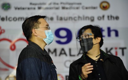 <p><strong>TO THE RESCUE.</strong> Senator Bong Go (left) and Presidential Assistant to the Visayas Secretary Michael Lloyd Dino initiate a move to gather volunteer Visayas health workers to the National Capital Region Plus. The recipient hospitals will shoulder the accommodation, food and transportation needs of the front-liners once they arrive in Metro Manila. <em>(Photo courtesy of SBG)</em></p>