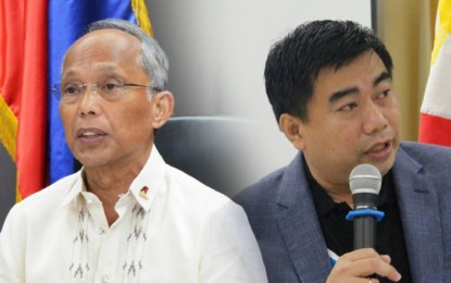 <p>Energy Secretary Alfonso Cusi (left) and National Transmission Corp. president and chief executive officer Melvin Matibag (right) <em>(Photo courtesy of DOE)</em></p>