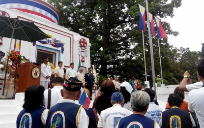 <p><strong>HEROES.</strong> Filipino war veterans attend a commemoration event at the Mausoleum of the Veterans of the Revolution inside Manila’s North Cemetery in this undated photo. The Philippine Veterans Affairs Office said among the more than 150,000 Filipino soldiers who fought during World War II, 2,952 are still alive as of Thursday (April 8, 2021). <em>(Photo courtesy of PVAO)</em></p>