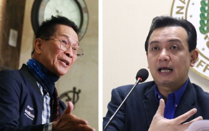 <p>Chief Presidential Legal Counsel Salvador Panelo and former Senator Antonio Trillanes IV</p>