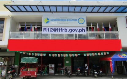 <p>Facade of the Land Transportation Franchising and Regulatory Board regional office in Koronadal City. <em>(File photo courtesy of LTFRB-12)</em></p>