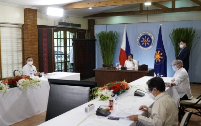 <p><strong>ALLIES.</strong> President Rodrigo Duterte and Russian President Vladimir Putin had a 30-minute conversation on Tuesday (April 13, 2021). They agreed on the importance of cooperation among nations to defeat the pandemic, according to Sen. Bong Go (left). <em>(Photo courtesy Sen. Bong Go)</em></p>