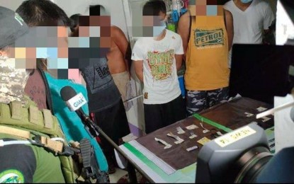 <p><strong>BUSTED</strong>. The suspects arrested during a buy-bust in Barangay Calapacuan, Subic, Zambales by authorities on Thursday (April 15, 2021). PDEA-Central Luzon Regional Director Christian O. Frivaldo said the operation also resulted in the confiscation of some PHP120,000 worth of shabu and assorted drug paraphernalia.<em> (Photo courtesy of PDEA)</em></p>