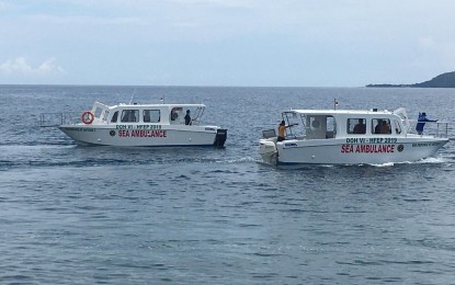 <p><strong>TRANSPORTING PATIENTS</strong>. Four hospitals in Antique are recipients of these sea ambulances under the Health Facilities Enhancement Program of the Department of Health 6 (Western Visayas) Center for Health Development. The ambulance will be of big help in transporting patients from island barangays to hospitals, health officials said on Thursday (April 15, 2021). <em>(Photo courtesy DOH Antique)</em></p>