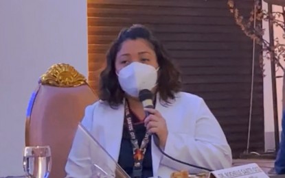 <p>Dr. Rochelle Oco, acting head of General Santos City Health Office. <em>(Screengrab of live-streamed press conference)</em></p>