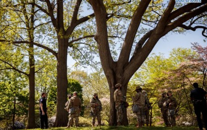 <p><strong>GUILTY VERDICT.</strong> US National Guard members stand guard near the US Capitol in Washington, DC, the United States on Tuesday (April 20, 2021). Former Minneapolis police officer Derek Chauvin was found guilty of two counts of murder and one count of manslaughter over the death of George Floyd, the judge presiding over the high-profile trial announced Tuesday. <em>(Photo by Ting Shen/Xinhua)</em></p>