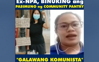 <p><strong>REVEALED.</strong> Former communist cadre Shane Valdez tells the Philippine News Agency on Thursday (April 22, 2021) that Maginahawa community pantry organizer Ana Patricia Non was a former communist terrorist group member. Valdez said she expected Non’s denial about her underground movement connections. <em> (Photo grabbed from D Express Facebook)</em></p>