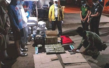 <p><strong>ARRESTED</strong>. Four persons from Marikina who attempted to transport marijuana from Kalinga were intercepted by police operatives in Sadanga, Mountain Province on April 26, 2021. The arrest was a result of a tip off from concerned citizens. (<em>Photo courtesy of PROCOR-PIO</em>) </p>