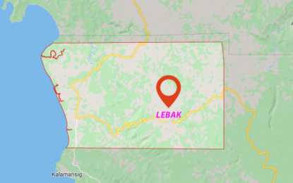 <p>Google map of Lebak municipality, Sultan Kudarat.</p>