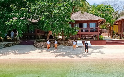 <p><strong>HIGH-END</strong>. The Sila Island Resort in San Vicente, Northern Samar. This town known for its pink sand beaches takes pride in the opening of the first luxury resort in the Eastern Visayas region, the Department of Tourism said on Tuesday (May 11, 2021). <em>(PNA photo by Roel Amazona)</em></p>