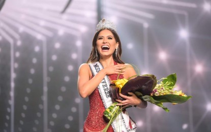 <p><strong>NEW QUEEN.</strong> Mexico's Andrea Meza is crowned the 69th Miss Universe on Sunday (Monday, May 17, 2021, PH time) at the Seminole Hard Rock Hotel & Casino in Hollywood, Florida. She is the third Mexican to bag the title after Lupita Jones in 1991 and Ximena Navarrete in 2010. <em>(Photo courtesy of Miss Universe Organization)</em></p>