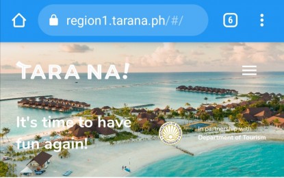 <p><strong>TOURIST REGISTRATION</strong>. The Department of Tourism (DOT) Ilocos regional office launches the tourist pass system, <a href="http://www.google.com/url?q=http%3A%2F%2Fregion1.tarana.ph&sa=D&sntz=1&usg=AFQjCNEmSZDGLXVfWUEj42wbr9fAaX3kIQ" target="_blank" rel="noopener noreferrer" data-saferedirecturl="https://www.google.com/url?hl=en&q=http://www.google.com/url?q%3Dhttp%253A%252F%252Fregion1.tarana.ph%26sa%3DD%26sntz%3D1%26usg%3DAFQjCNEmSZDGLXVfWUEj42wbr9fAaX3kIQ&source=gmail&ust=1621940460182000&usg=AFQjCNEfeIpCfjqUiSQDNlLwn0m-FZ-M8g">region1.tarana.ph</a>., for tourists from outside of the region. They can access the list of requirements of the local government in their target destination, as well as the list of DOT-accredited accommodations, tour guides, hotels, restaurants, and itineraries. <em>(Photo courtesy of <a href="http://www.google.com/url?q=http%3A%2F%2Fregion1.tarana.ph&sa=D&sntz=1&usg=AFQjCNEmSZDGLXVfWUEj42wbr9fAaX3kIQ" target="_blank" rel="noopener noreferrer" data-saferedirecturl="https://www.google.com/url?hl=en&q=http://www.google.com/url?q%3Dhttp%253A%252F%252Fregion1.tarana.ph%26sa%3DD%26sntz%3D1%26usg%3DAFQjCNEmSZDGLXVfWUEj42wbr9fAaX3kIQ&source=gmail&ust=1621940460182000&usg=AFQjCNEfeIpCfjqUiSQDNlLwn0m-FZ-M8g">region1.tarana.ph</a>)</em></p>
