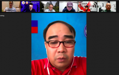 <p><strong>MEDIA SAFETY.</strong> Presidential Communications Operations Office (PCOO) Undersecretary Joel Egco, who is the executive director of the Presidential Task Force on Media Security (PTFoMS), says on Thursday (May 27, 2021) a deeper probe is being conducted by authorities on the case of slain Dumaguete broadcast journalist Cornelio Pepino. Egco spoke during a PTFoMS webinar on media safety, during which he gave an update on Pepino's case.<em> (Screen shot from PTFoMS webinar)</em></p>