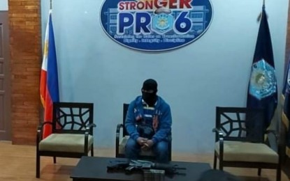 <p><strong>BIG LOSS TO THE  NPA</strong>. Ka Alvin, a CPP-NPA bomb expert surrenders to the Criminal Investigation and Detection Unit 6 on May 28, 2021. In a press presentation on Tuesday (June 1, 2021), he said that he is a big loss to the communist terrorist group because of his expertise. <em>(Photo screenshot from Police Regional Office 6 Facebook live streaming)</em></p>