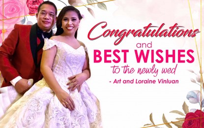 <p><strong>BEATING THE ODDS</strong>. Art and Loraine Vinluan's wedding was originally set for June 5, 2021, but due to the modified enhanced community quarantine in Davao City, the couple decided to have the celebration on June 4. The immediate changes were said to be a memorable moment to the couple as they hurdled the challenges of the Covid-19 pandemic. <em>(Photo courtesy of Loraine Estremos-Vinluan)</em></p>