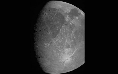 <p>Images of Ganymede were taken from the space agency's unmanned spacecraft, Juno. (<em>Emre Aytekin/Anadolu Agency</em>) </p>