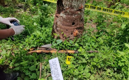 <p><strong>SCENE OF THE CRIME.</strong> This is the area where Far Eastern University football player Kieth Absalon and his cousin Nolven perished when an anti-personnel mine exploded in Barangay Anas, Masbate City on Sunday (June 6, 2021). The Office of the Presidential Adviser on the Peace Process said in a statement on Friday that such attacks render calls for peace talks futile. <em>(Photo courtesy of Police Community Affairs and Development Group Bicol)</em></p>