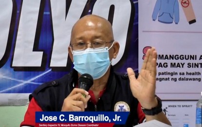 <p>Jose Barroquillo, mosquito-borne diseases coordinator of the South Cotabato Integrated Provincial Health Office<em> (Screen grab of live streamed media forum)</em></p>