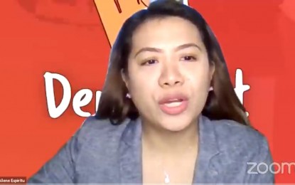 <p>DOH National Aedes-borne Viral Disease Prevention and Control Program Manager Aileen Espiritu<em> (screengrab from Zoom meeting)</em></p>