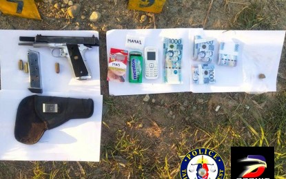 <p><strong>EVIDENCE</strong>. The confiscated pieces of evidence from a drug suspect who was killed in a shootout with the police in Barangay Sibul, Talavera, Nueva Ecija on Wednesday (June 16, 2021). The suspect was identified as Marcelino Avila, of the town's Barangay Homestead 2<em>. (Contributed photo)</em></p>