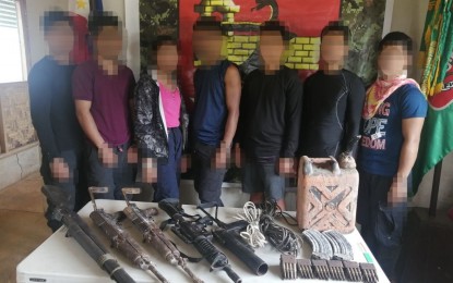 <p><strong>SURRENDER.</strong> The communist New People’s Army (NPA) in Surigao del Norte continues to suffer major blows as more of its fighters and supporters surrender to the government. Five regular NPA fighters and two Milisya ng Bayan formally surrendered to the 30th Infantry Battalion last June 19, 2021 in Gigaquit, Surigao del Norte. <em>(Photo courtesy of 30IB)</em></p>
