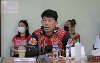 <p>Datu Rico Maca, IP Mandatory Representative of San Miguel, Surigao del Sur (<em>PIA Caraga photo</em>)</p>