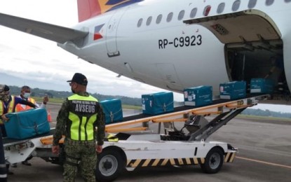 <p><strong>ADDITIONAL VACCINES</strong>. Vaccines intended for Iloilo City and the Department of Health Western Visayas Center for Health Development (DOH WV CHD) arrive at the Iloilo International Airport on Tuesday (June 22, 2021). Iloilo City will have the biggest allocation of fresh supplies as per information from the Regional Vaccinations Operations Center (RVOC). <em>(Photo courtesy of the Civil Aviation Authority of the Philippines Iloilo)</em></p>
