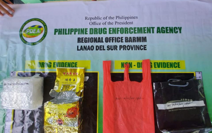<p><strong>SEIZED.</strong> The items taken from drug peddler Kasim Dimaporo who managed to elude arrest during the drug sting operation in Marawi City, Lanao del Sur, on Thursday (June 24, 2021). Left behind by the suspect was a kilo of shabu worth PHP6.8 million. <em>(Photo courtesy of PDEA-BARMM)</em></p>