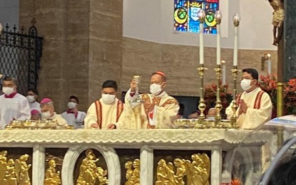 <p>Manila Archbishop Jose Cardinal Advincula <em>(PNA photo by Ferdinand Patinio)</em></p>