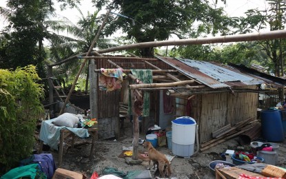 <p><strong>DAMAGED</strong>. A house was damaged by a tornado that affected 10 barangays of the municipality of Lambunao, Iloilo on June 25, 2021. Lambunao municipal disaster risk reduction and management (MDRRM) officer Albert Galan in an interview Monday (June 28, 2021) said they are preparing the assistance in kind that will be turned over to affected families on Tuesday.<em> (PNA photo courtesy of Lambunao MDRRMO FB page)</em></p>