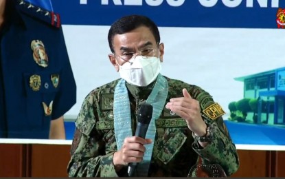 <p><strong>PNP CHIEF VISIT.</strong> Philippine National Police (PNP) chief Gen. Guillermo Eleazar during a press conference on Wednesday (June 30, 2021) in his visit to Pangasinan. Eleazar also went to La Union, Ilocos Norte, and Ilocos Sur provinces. <em>(Screenshot from PRO-1's Facebook page)</em></p>