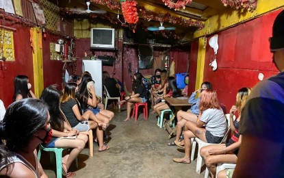 <p><strong>INTERCEPTED.</strong> Twenty-one women were rescued and four suspected pimps were arrested from the V&C Bar in Barangay Sto. Niño, Biliran province during a joint operation by the police and the Department of Social Welfare and Development on June 25, 2021. Efforts such as this helped the Philippines keep its Tier 1 status in the United States index on trafficking in persons, which means there is progress each year in combating the problem. <em>(Photo courtesy of Biliran Facebook)</em></p>
