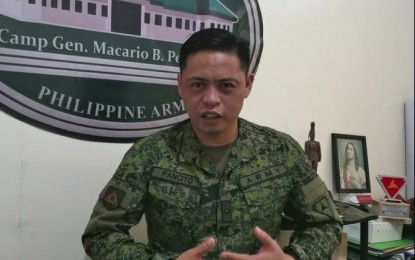 <p><strong>THANKFUL</strong>. Major Cenon Pancito III, chief of the 3rd Division Public Affairs Office (3DPAO), on Friday (July 2, 2021) said the military is thankful to residents for giving them prompt information on the presence of the Communist Party of the Philippines-New People’s Army in Sitio Tabiay, Barangay Buri in Tapaz, Capiz. The information led to an almost one-hour encounter on July 1, 2021. <em>(PNA file photo)</em></p>