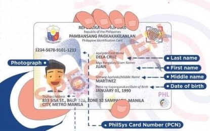 <p>A sample of the Philippine Identification card <em>(File photo)</em></p>