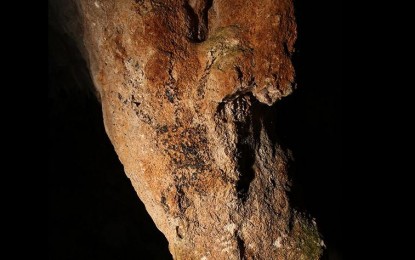 <p><strong>ANCIENT ART</strong>. A rock art dating back some 3,500 years ago found in Callao Caves in Cagayan province. Dr. Andrea Jalandoni, an archeologist, said on Tuesday (July 6, 2021) the discovery uncovers a timeline in the human activities at that time such as foraging and pottery. <em>(Photo courtesy of the National Museum of the Philippines)</em></p>